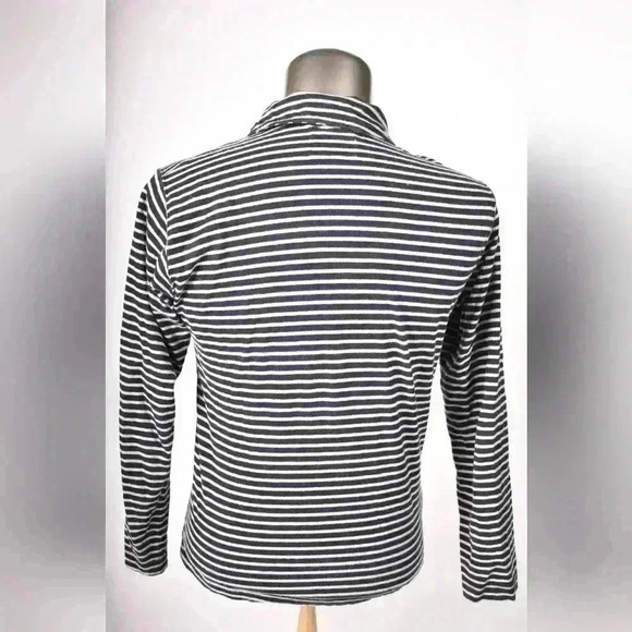 ENGINEERED  GARMENTS Blue Grey Cotton Shawl Collar Nautical Cardigan Small USA - Picture 4 of 10